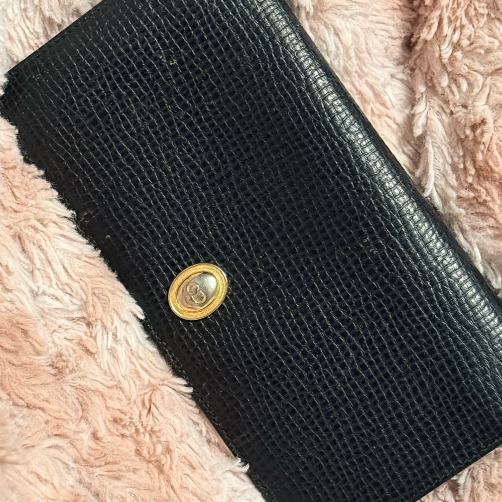 DiorTextured Checkbook Wallet - Picture 3 of 15